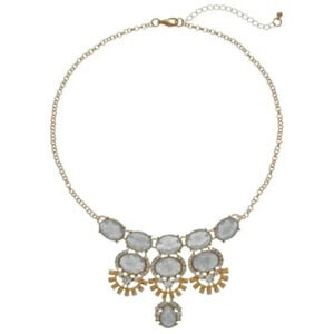 🆕 Mudd® Glittery Oval Cabochon Statement Necklace